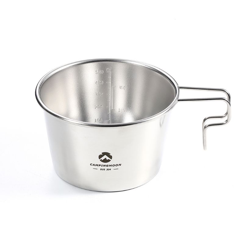 CAMPINGMOON シェラカップ 深型 600ml 直火 ステンレス コンパクト