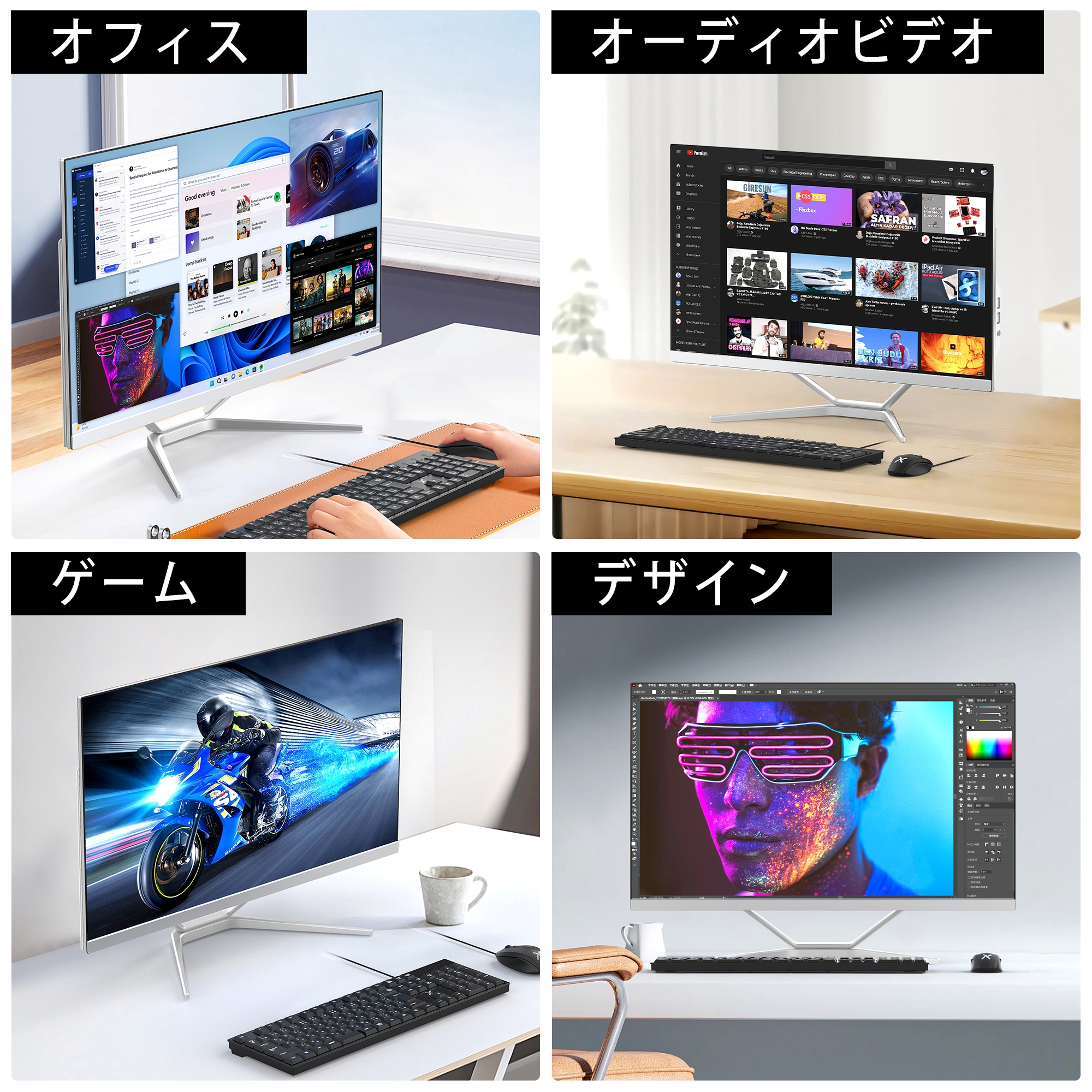 VETESA 年間ランキング1位 新品一体型PC 一体型パソコン 22型 Office