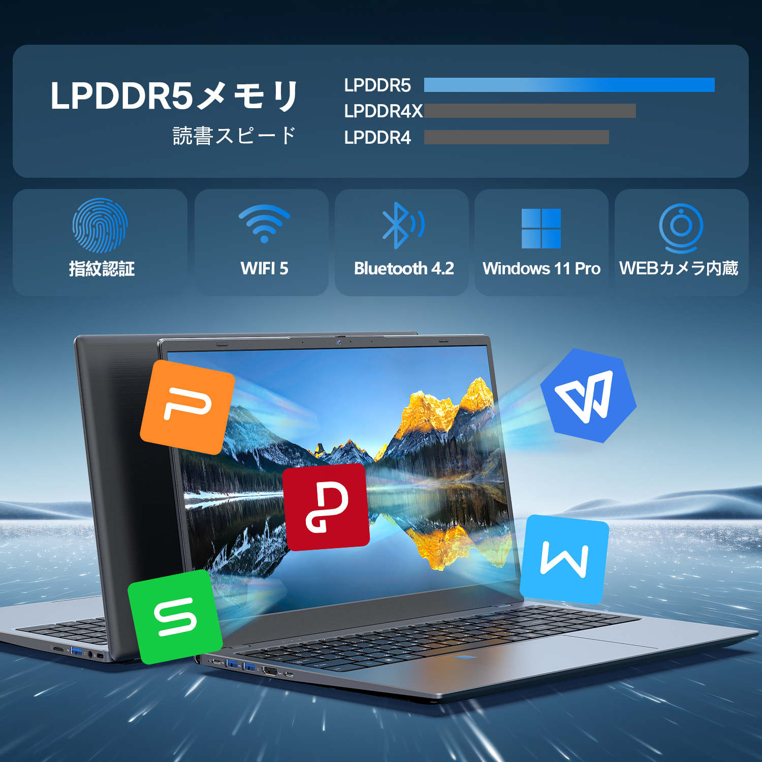 VETESA 新品ノートパソコン 15.6インチ DDR5メモリー16GB 高速SSD512GB