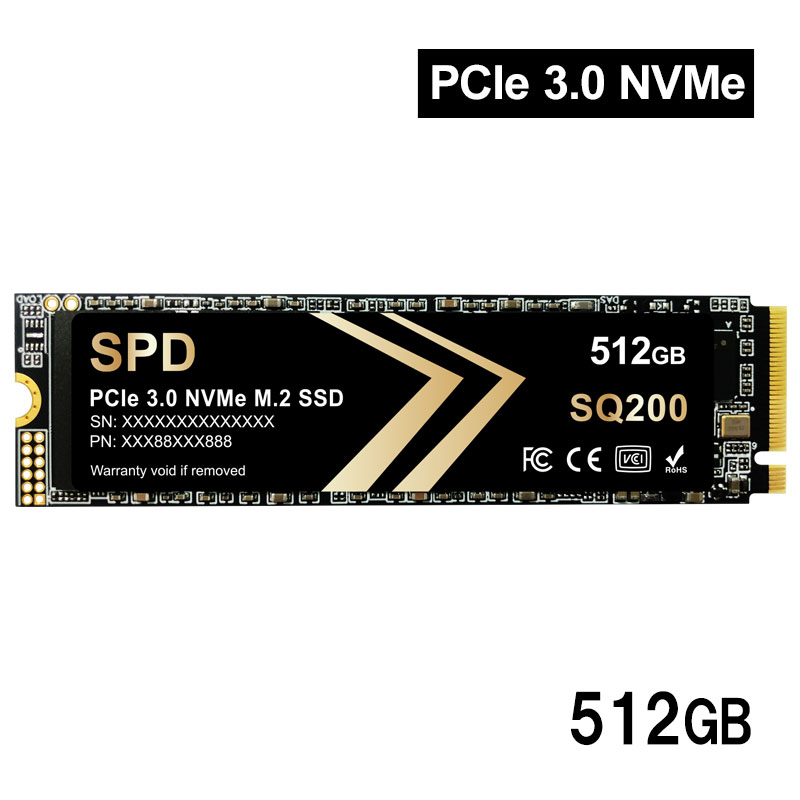 SPD ポイント2倍 SPD SSD 512GB M.2 2280 PCIe 3.0 NVMe R: 3300MB/s W