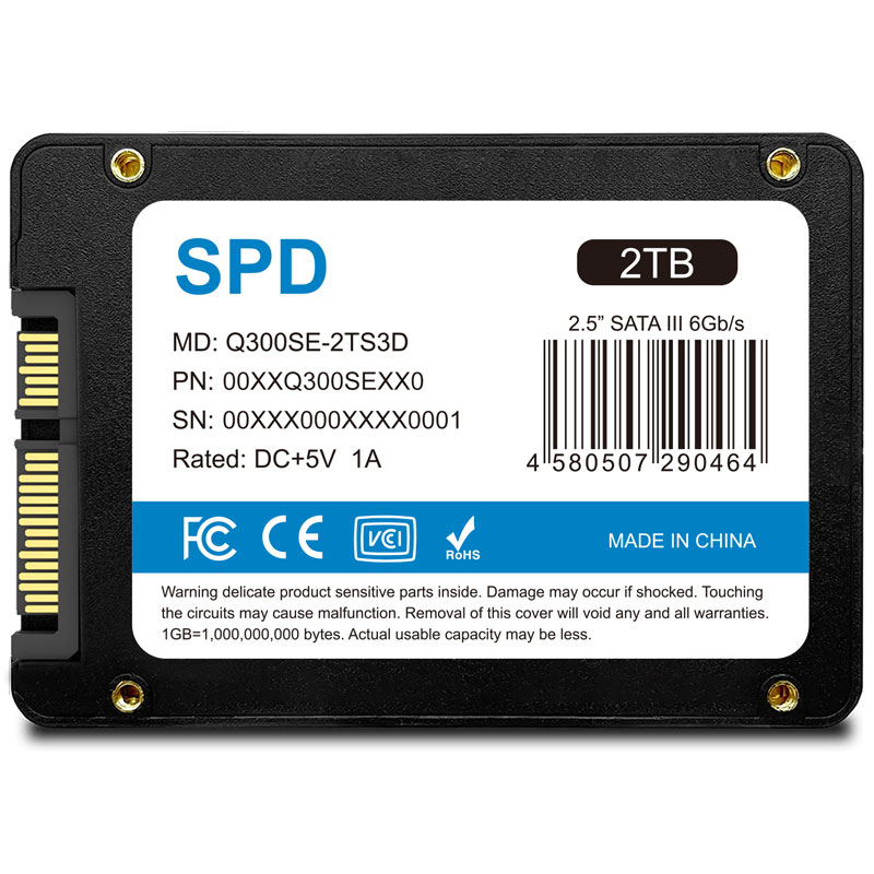 SPD SPD SSD 2TB 内蔵 2.5インチ 7mm SATAIII 6Gb/s 550MB/s 3D NAND
