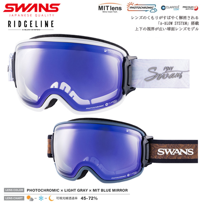 スノーゴーグル 調光レンズ スワンズ SWANS RIDGELINE リッジライン