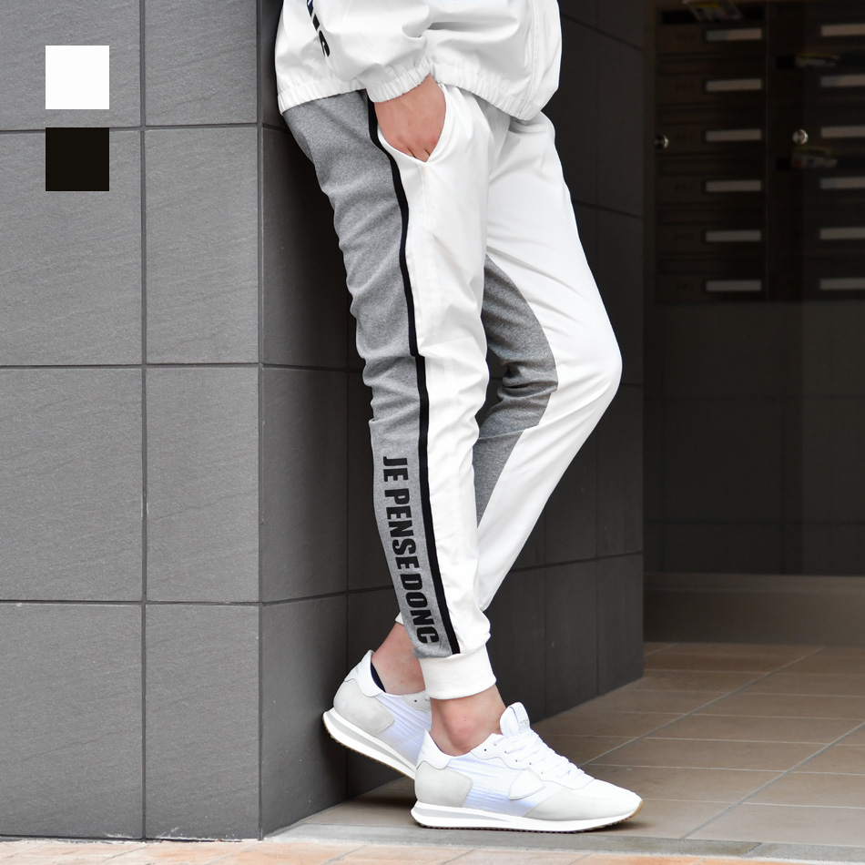 EVOLUTION（エボリューション） ジョガーパンツ メンズ ロゴ サイド