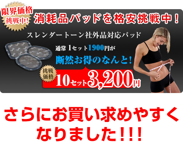3/6まで最大5%OFF 互換品 スレンダートーン交換パット 3セット ギフト