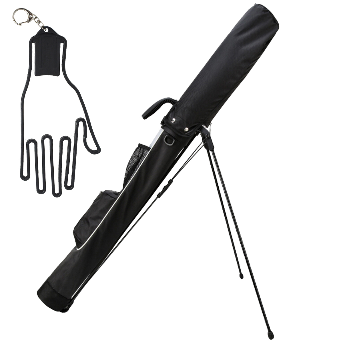 ゴルフ セルフスタンド クラブケース グローブハンガー付き 大容量