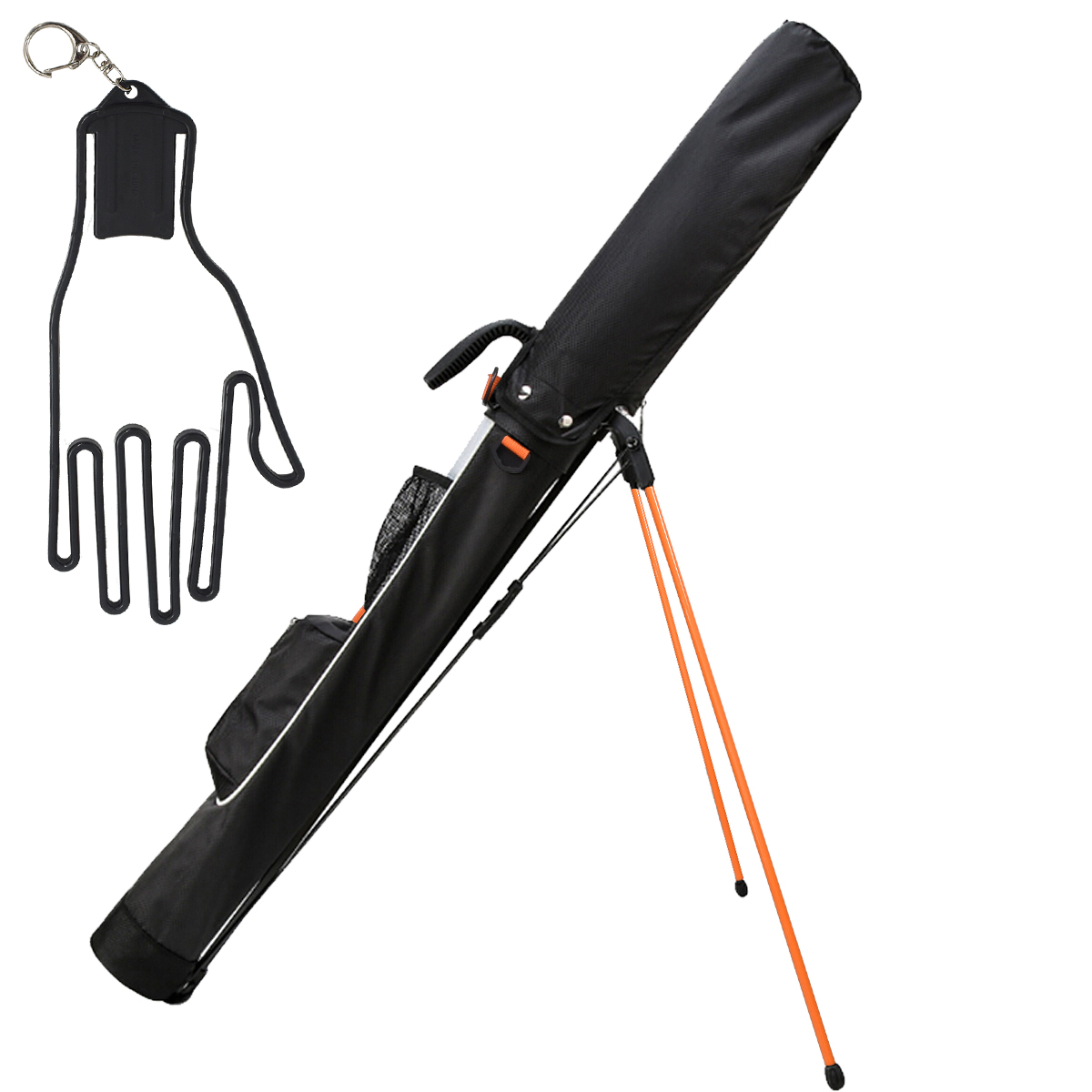 ゴルフ セルフスタンド クラブケース グローブハンガー付き 大容量