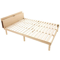 タンスのゲン 8日+5% ベッド セミダブル すのこベッド 宮付き 総ひのき