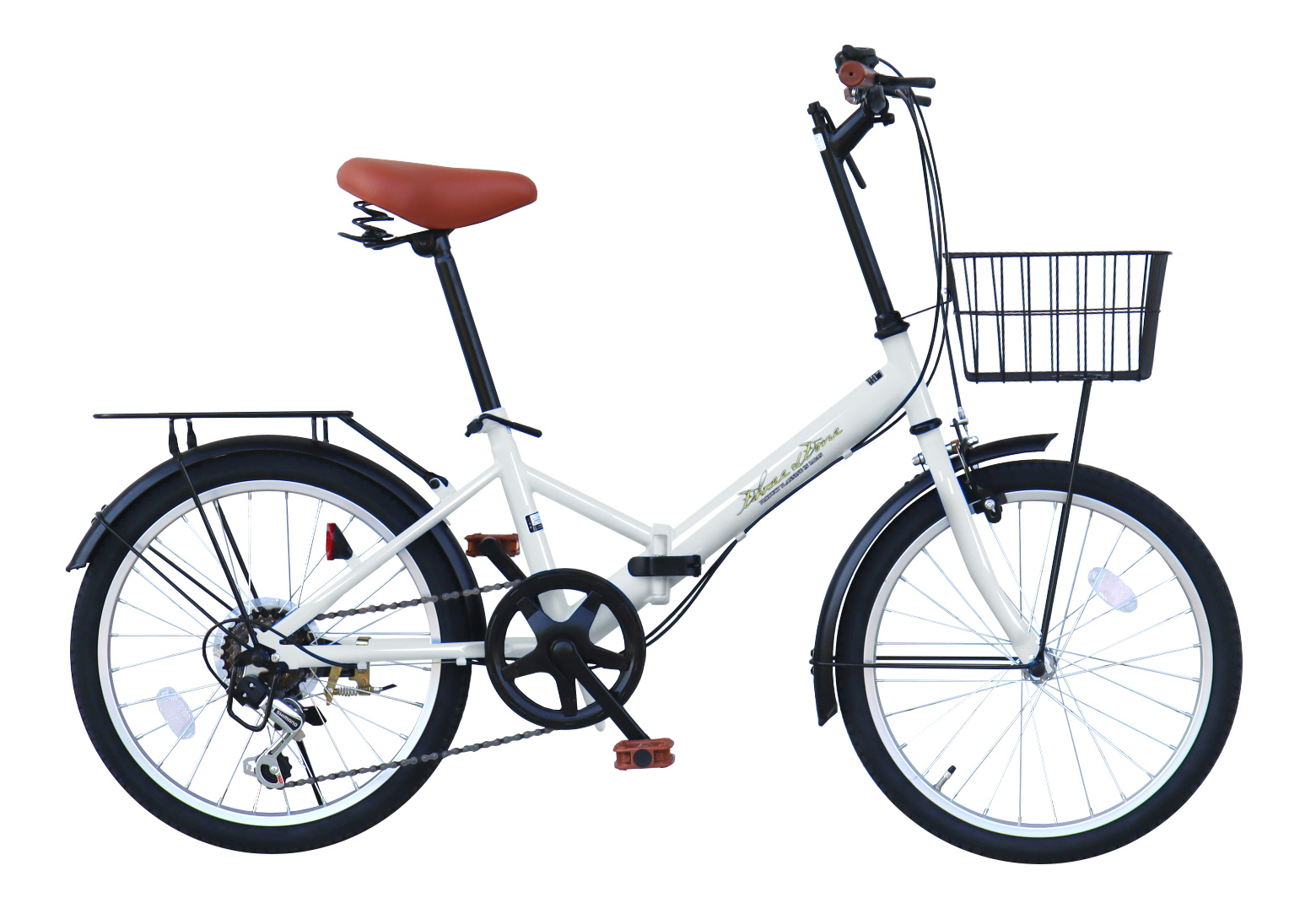 アイジュサイクル 折りたたみ自転車 荷台付き 20インチ シマノ 6段ギア