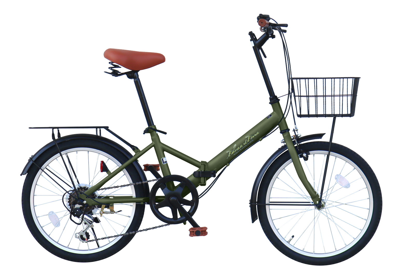 アイジュサイクル 折りたたみ自転車 荷台付き 20インチ シマノ 6段ギア