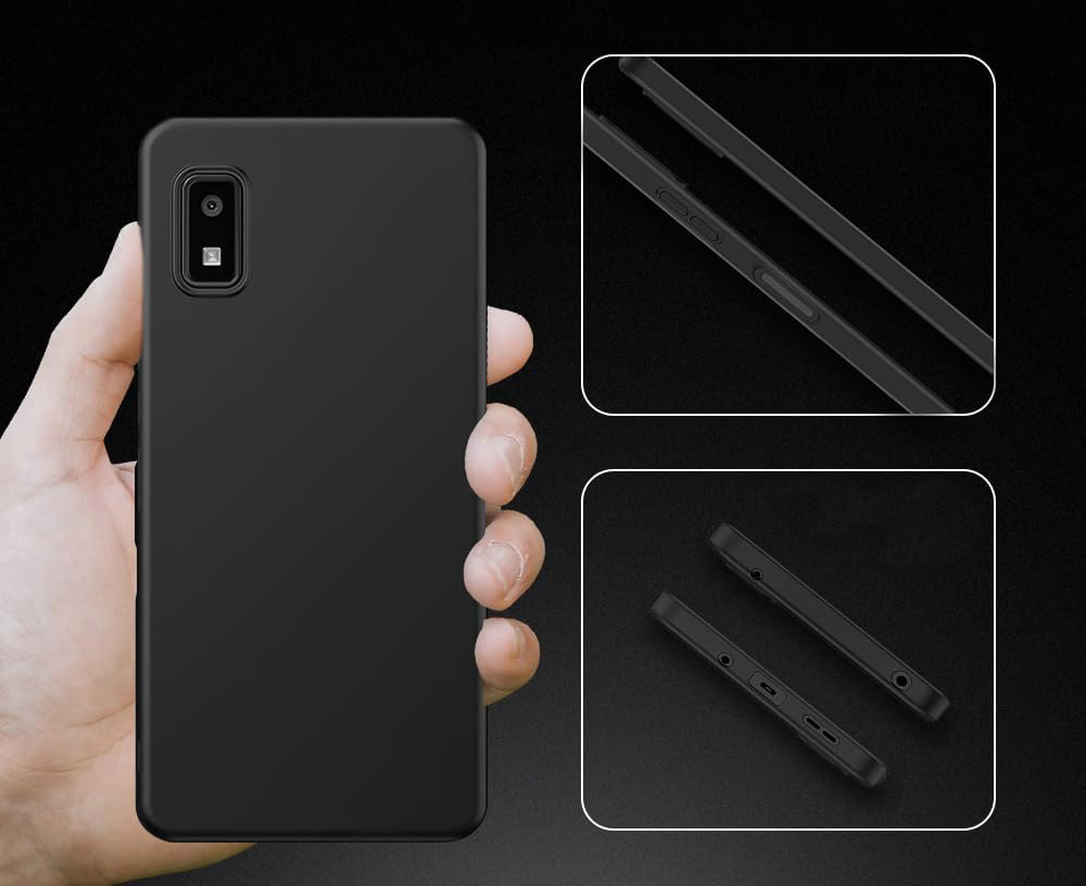 AQUOS wish3 ケース カバー マット ブラック 黒 スマホケース ソフト