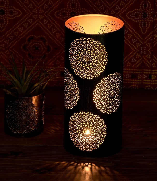 ランプ アラビア風ランプ キャンドル インテリア 幾何学模様の透かし