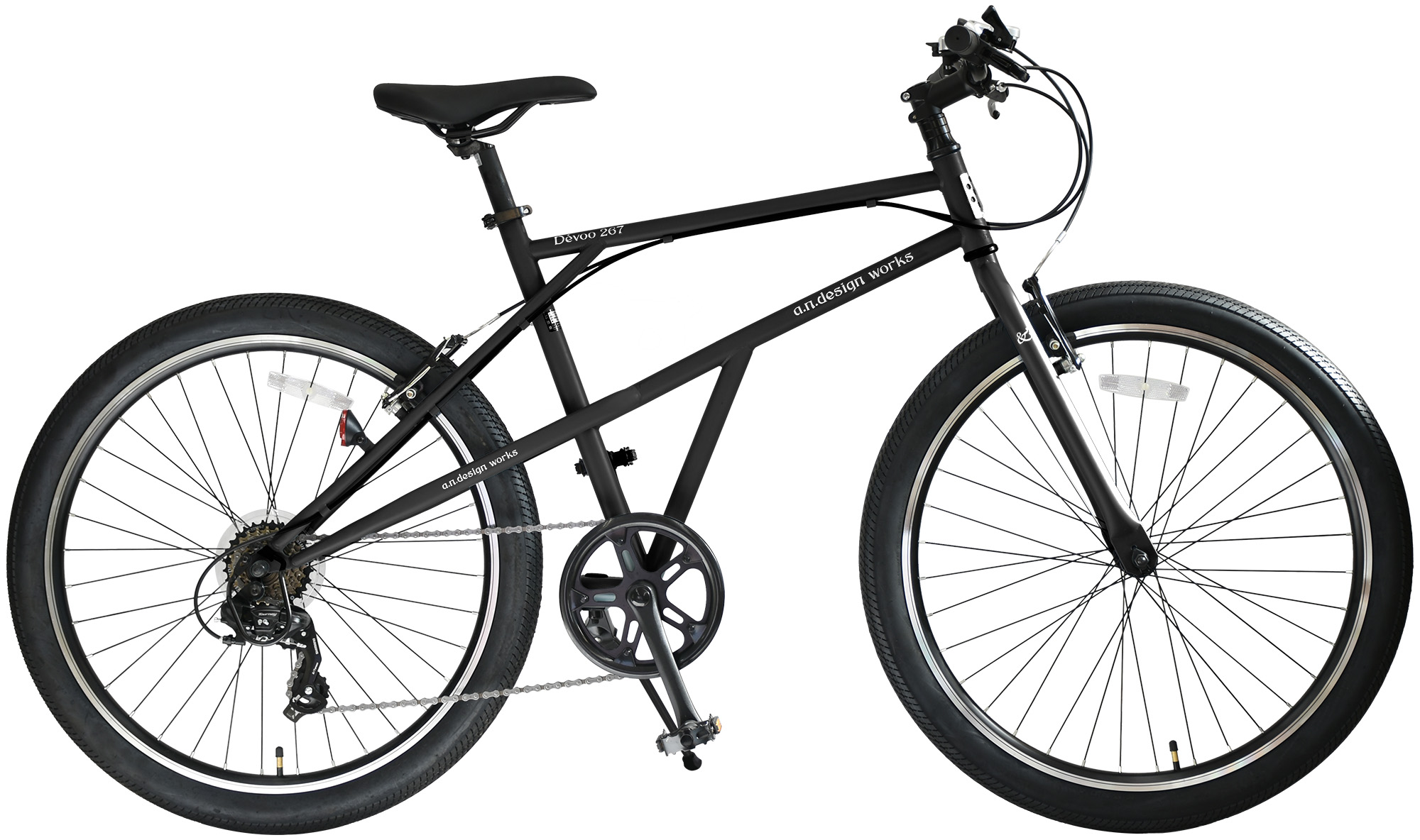 a.n.design-works クロスバイク 自転車 26インチ 7段変速 本体