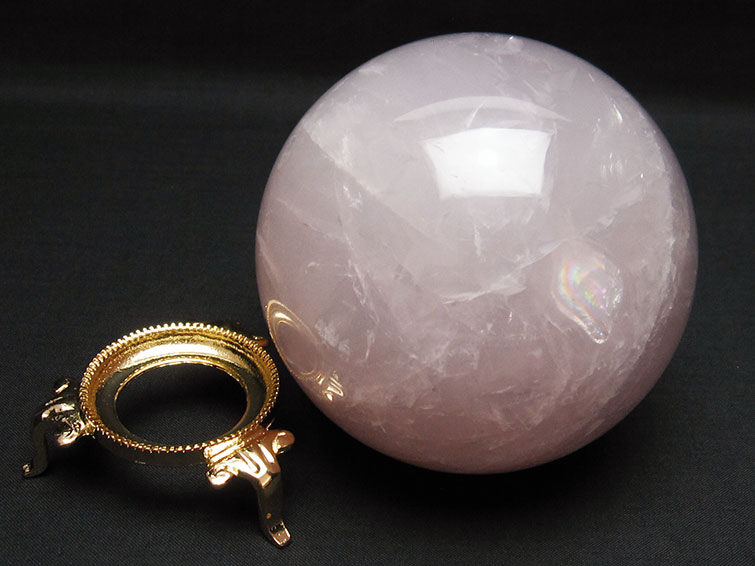 一点物】大きめ ローズクォーツ 丸玉 スフィア✩.*˚天然石×インテリア