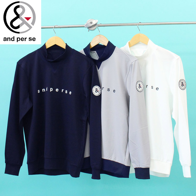 and per se（アンパスィ） ゴルフウェア メンズ トレーナー モック