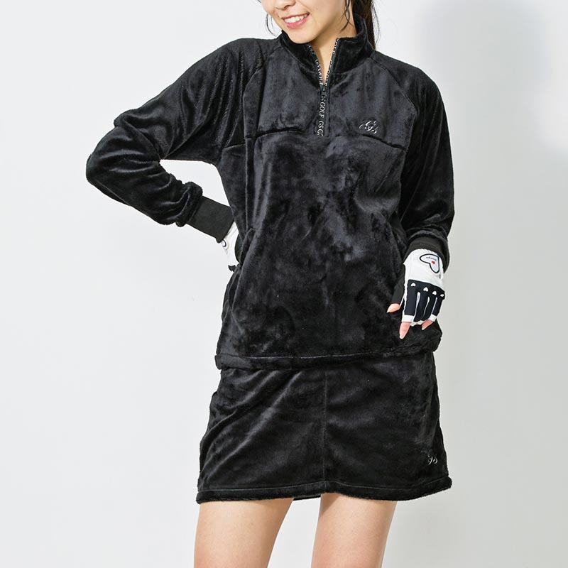 ゴルフウェア レディース 上下セットアップ gs GOLF シャギーフリース