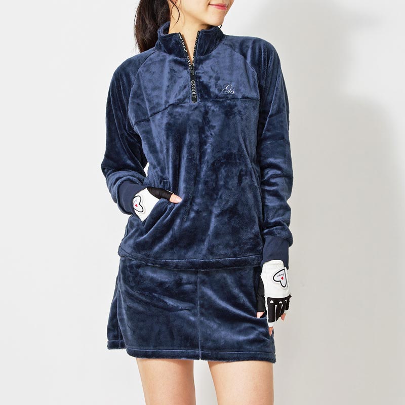 ゴルフウェア レディース 上下セットアップ gs GOLF シャギーフリース