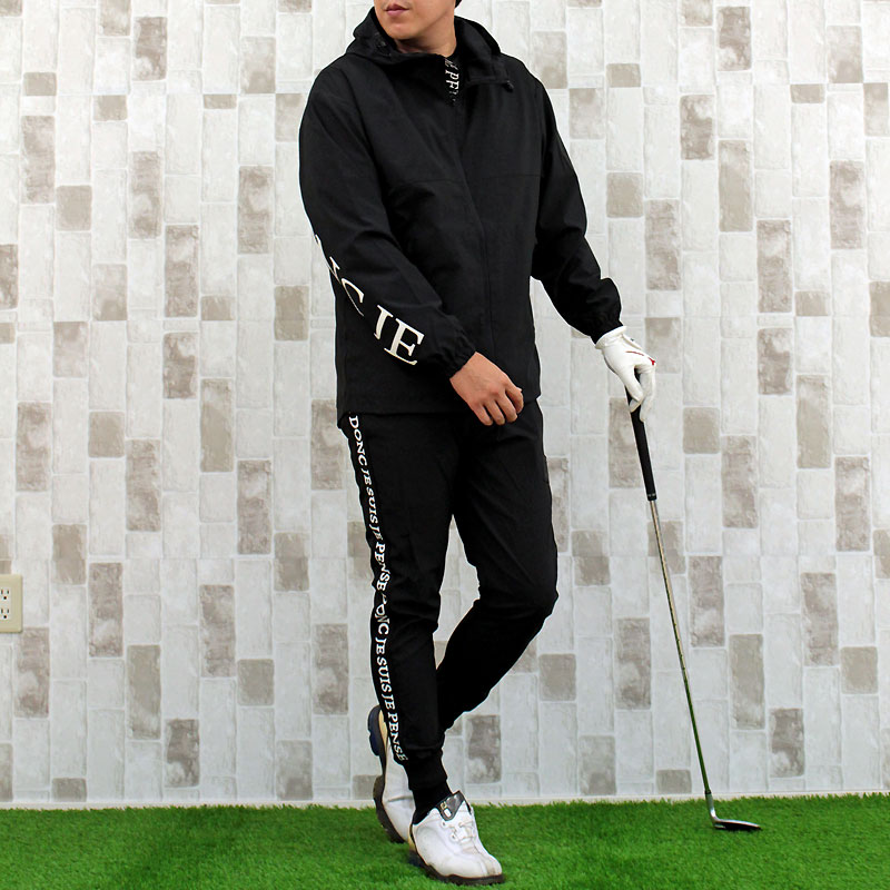 ゴルフウェア セットアップ 上下セット メンズ ナイロン ジャケット