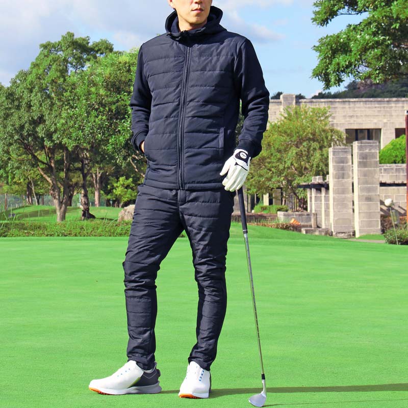 ゴルフウェア セットアップ メンズ 上下セット ダウンジャケット