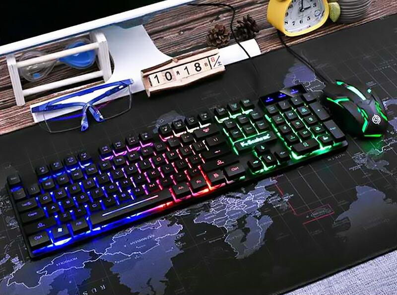 ゲーミングキーボード マウス セット KM320 USB有線ゲーミング