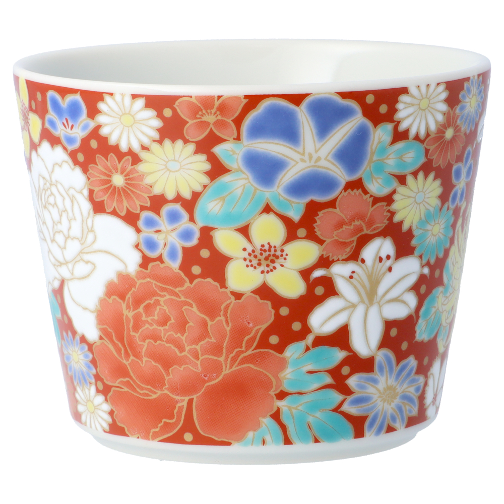 九谷焼 【新形状】九谷焼 縁起カップ 吉祥 / 青郊窯 そばちょこ フリー