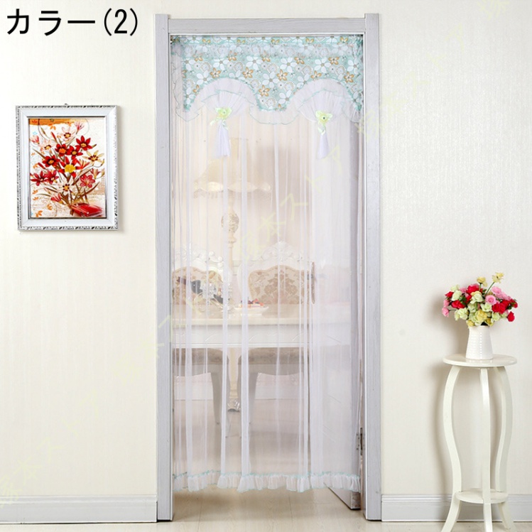 のれん レース 二重のれん 目隠し 暖簾 和風 洋風 エレガント 間仕切り