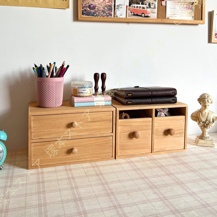 卓上収納ケース 引き出し 木製 3段 2段 ミニチェスト アンティーク