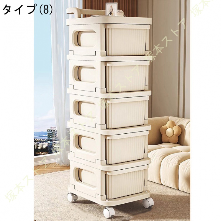 ワゴン 収納ラック キッチンワゴン キャスター付き 引き出し付き 透明