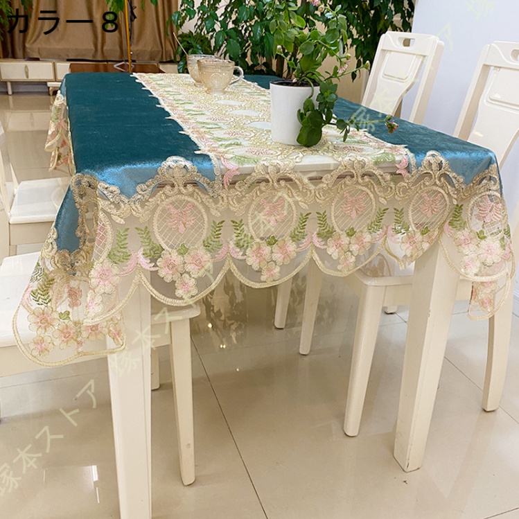 レース刺繍テーブルクロス レーステーブルクロス 長方形 秋