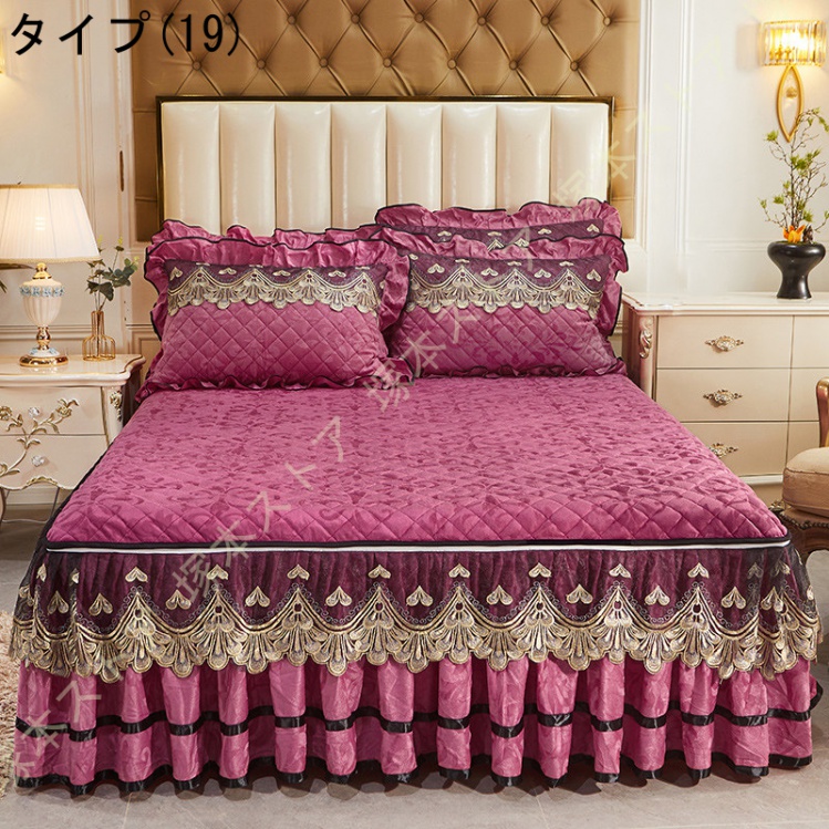 花柄 ベッドカバー ベッドスカート シングル セミダブル 掛ふとん