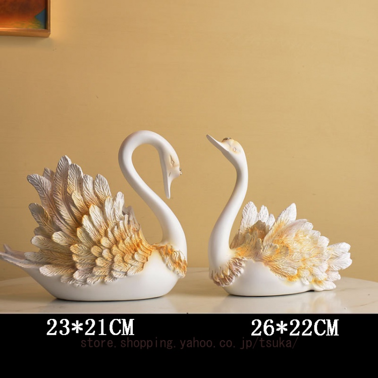 スワン 白鳥 モダンな 置き物 樹脂製 置物 玄関 工芸品 クリエイティブ