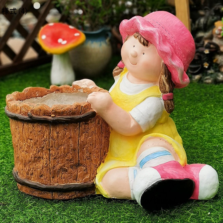 ガーデニング 置物 ガーデンオーナメント 男の子 カントリー雑貨