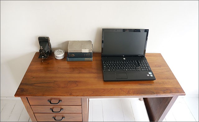 木製 デスク レトロ ミッドセンチュリー : UNIROYAL - 通販 - Yahoo