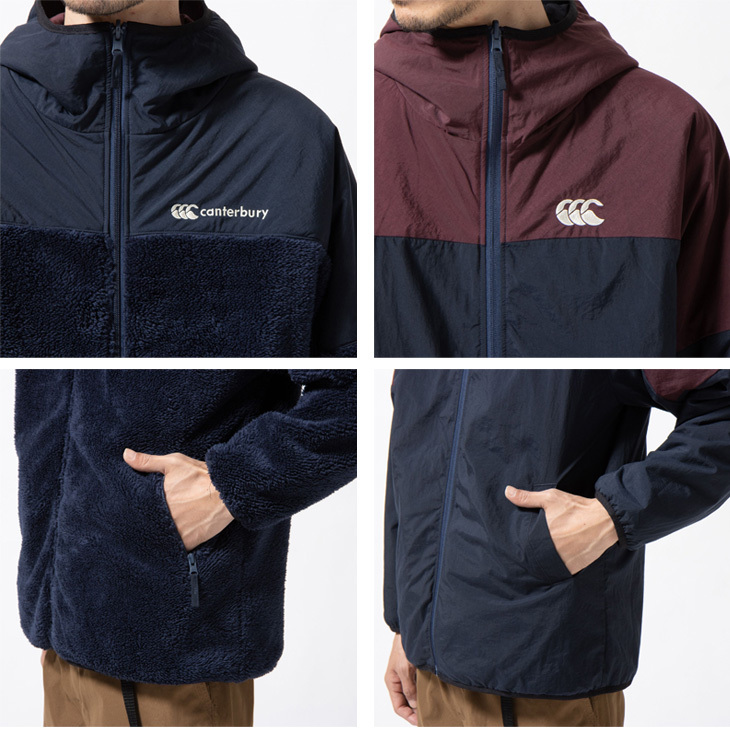 フリースジャケット リバーシブル アウター メンズ/canterbury