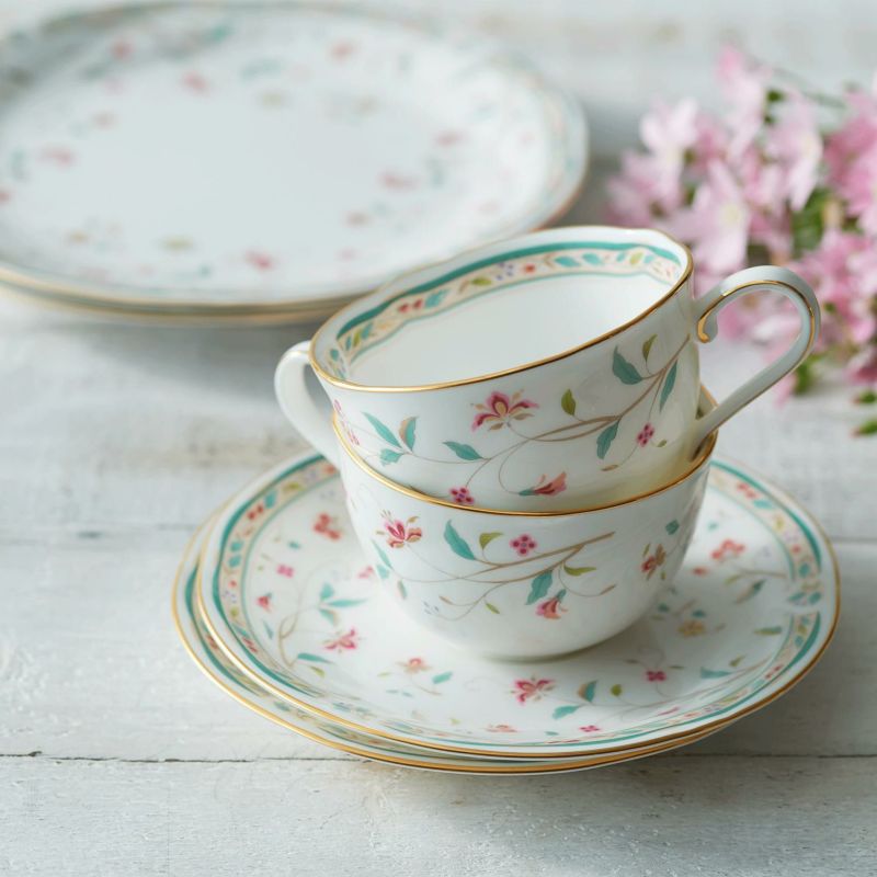 ノリタケ Noritake 花更紗 ティー・コーヒー碗皿 カップ＆ソーサー