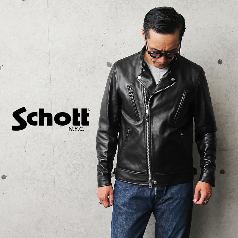 Schott N.Y.C（ショット） Schott 3101048 ダブル ブレスト ライダース