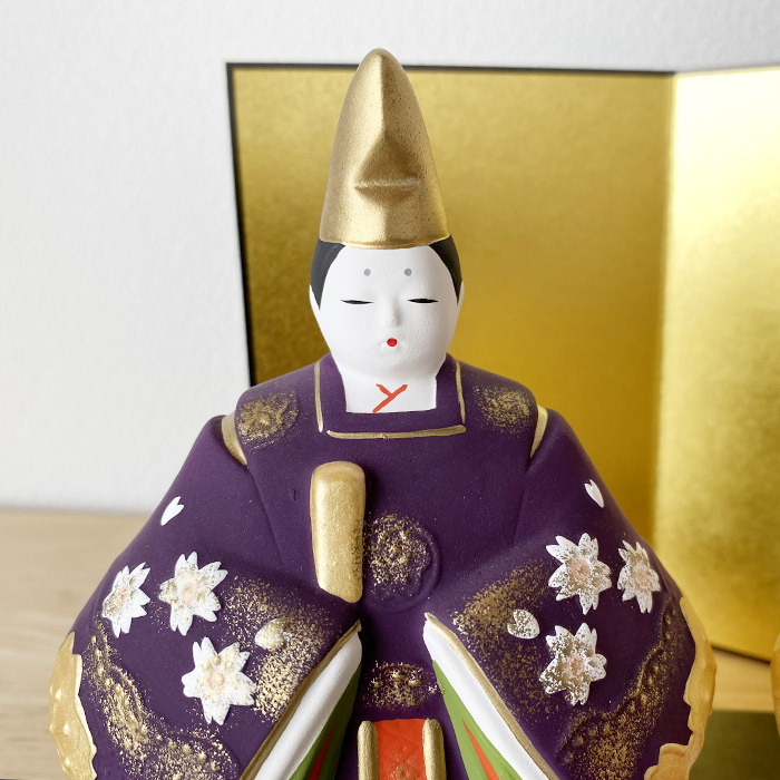 薬師窯 錦彩風雅立雛(大) 2517 雛人形 陶器 ひな人形 雛祭り 玄関