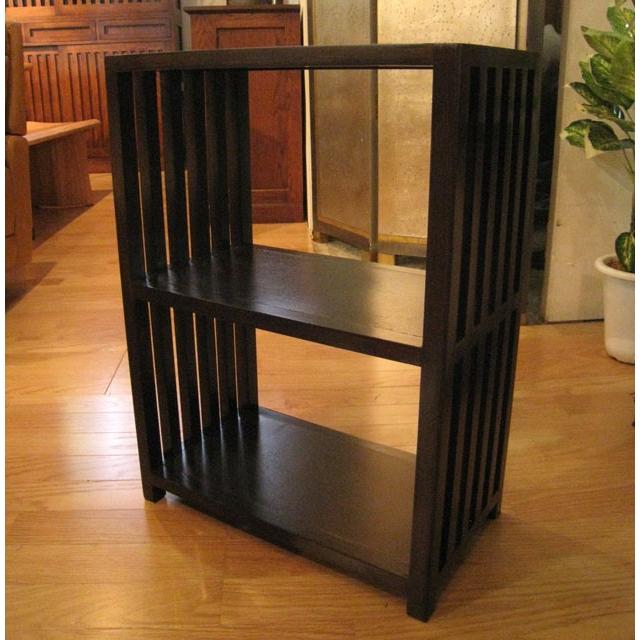 木製格子ラック ミニ おしゃれ 収納家具 オープンラック 2段