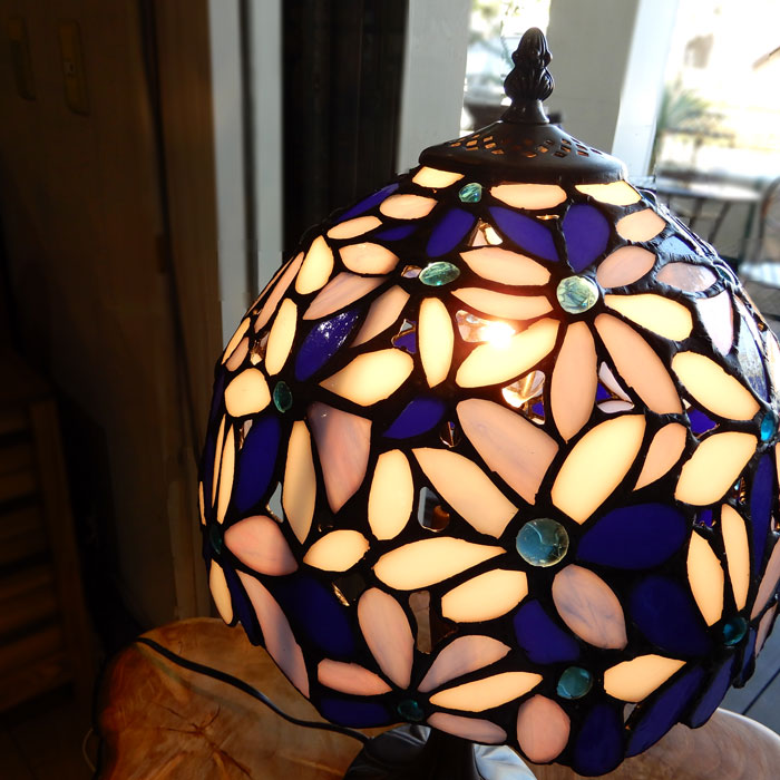 ステンドランプ BLOOM BLUE ステンドグラス ランプ おしゃれ 花