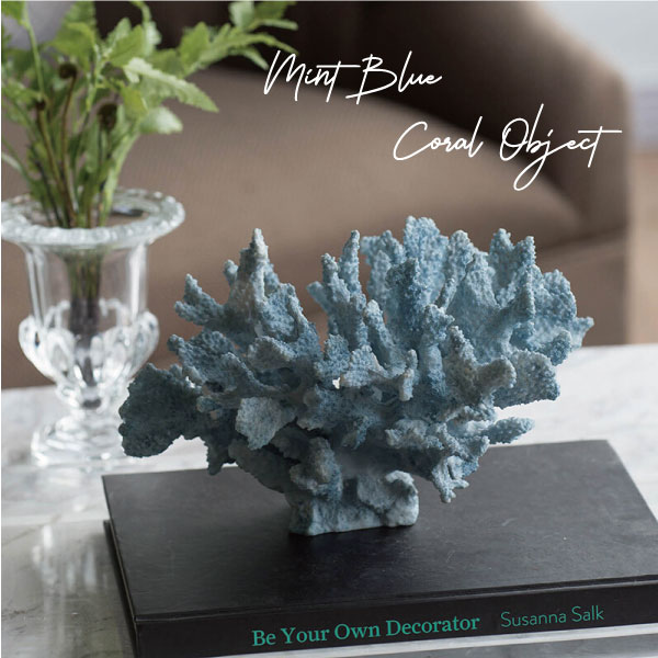 珊瑚オブジェ ミントブルー 珊瑚 サンゴ Coral Mintblue インテリア