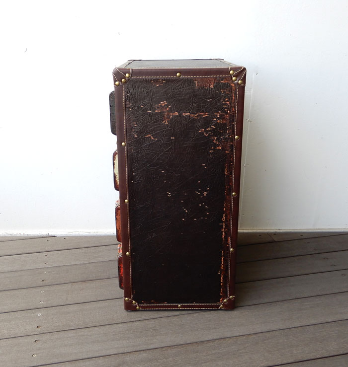 ウッドボックスチェスト4段 キャビネット チェスト アメリカンレトロ