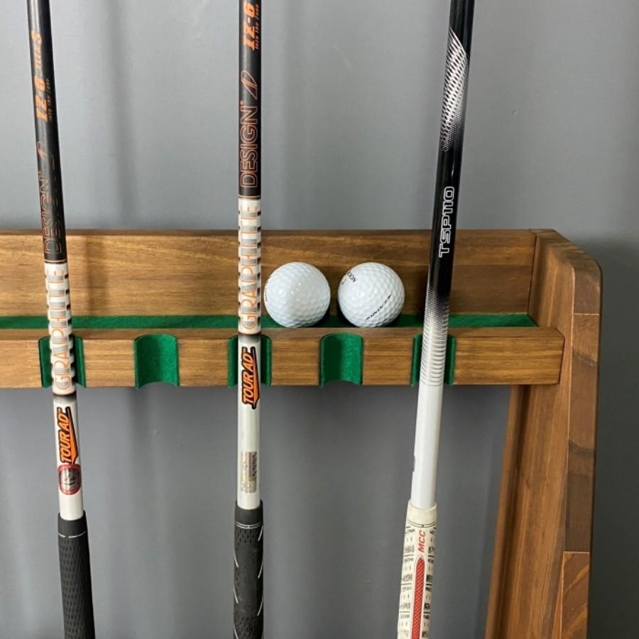 WOODWORKS パターラック 5本掛 (色：ブラウン) 木製 日本製 【 ゴルフ