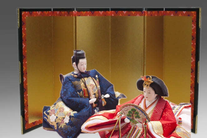 金屏風 単品 お雛様 雛人形 屏風のみ ディスプレイ 結納用・13号(絹目