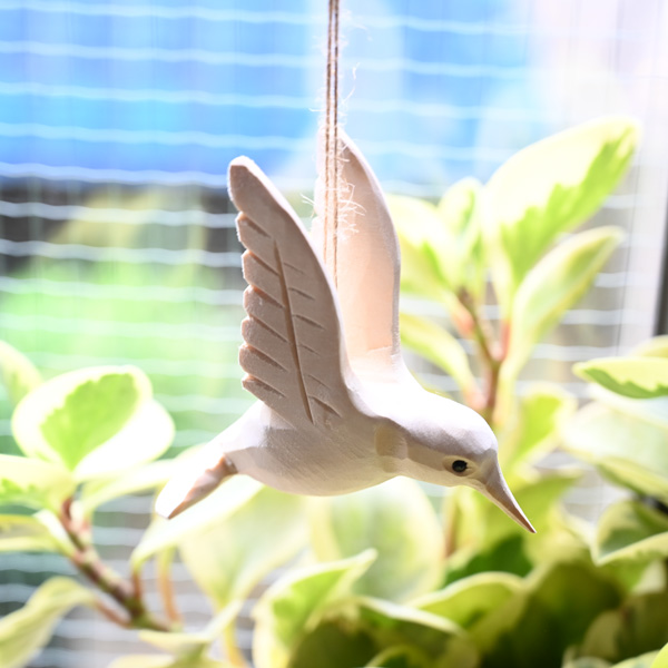 ハンギングバードオブジェ ( 窓 吊り下げ インテリア オブジェ
