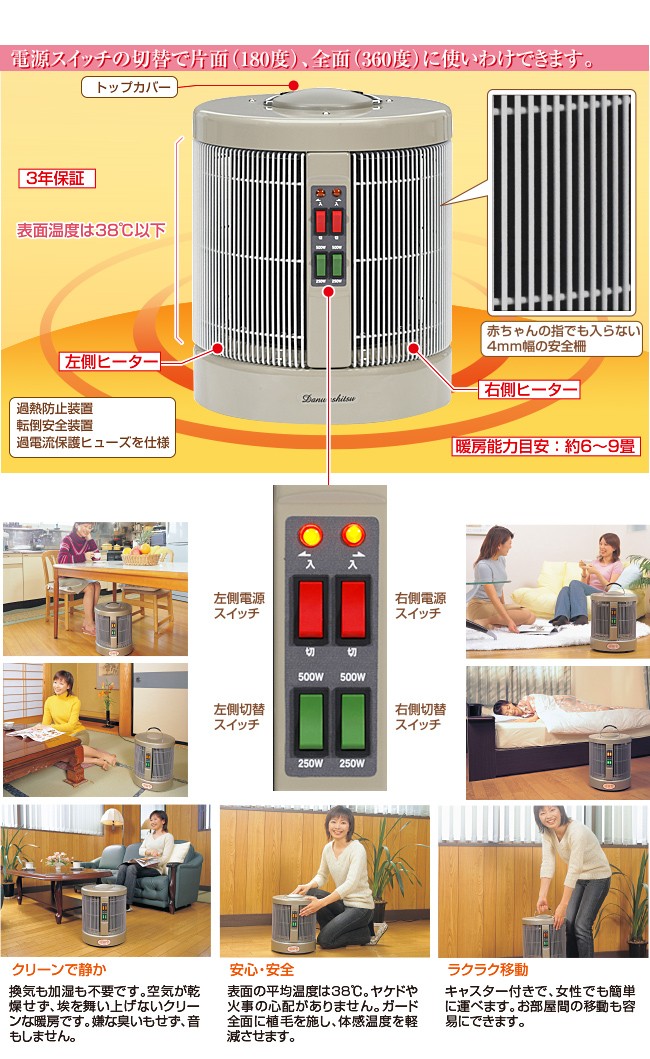 クーポンで7500円OFF】 全方向 遠赤外線 輻射式パネルヒーター 暖話室