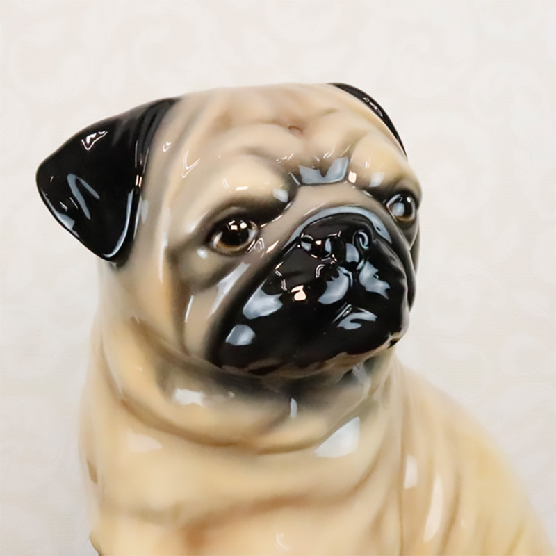 置物 犬 パグ オブジェ 動物 イタリア製 陶磁器 41066 置き物 おしゃれ