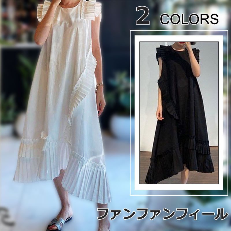 ワンピース レディース 40代マキシ 着痩せ 春 夏 ノースリーブ