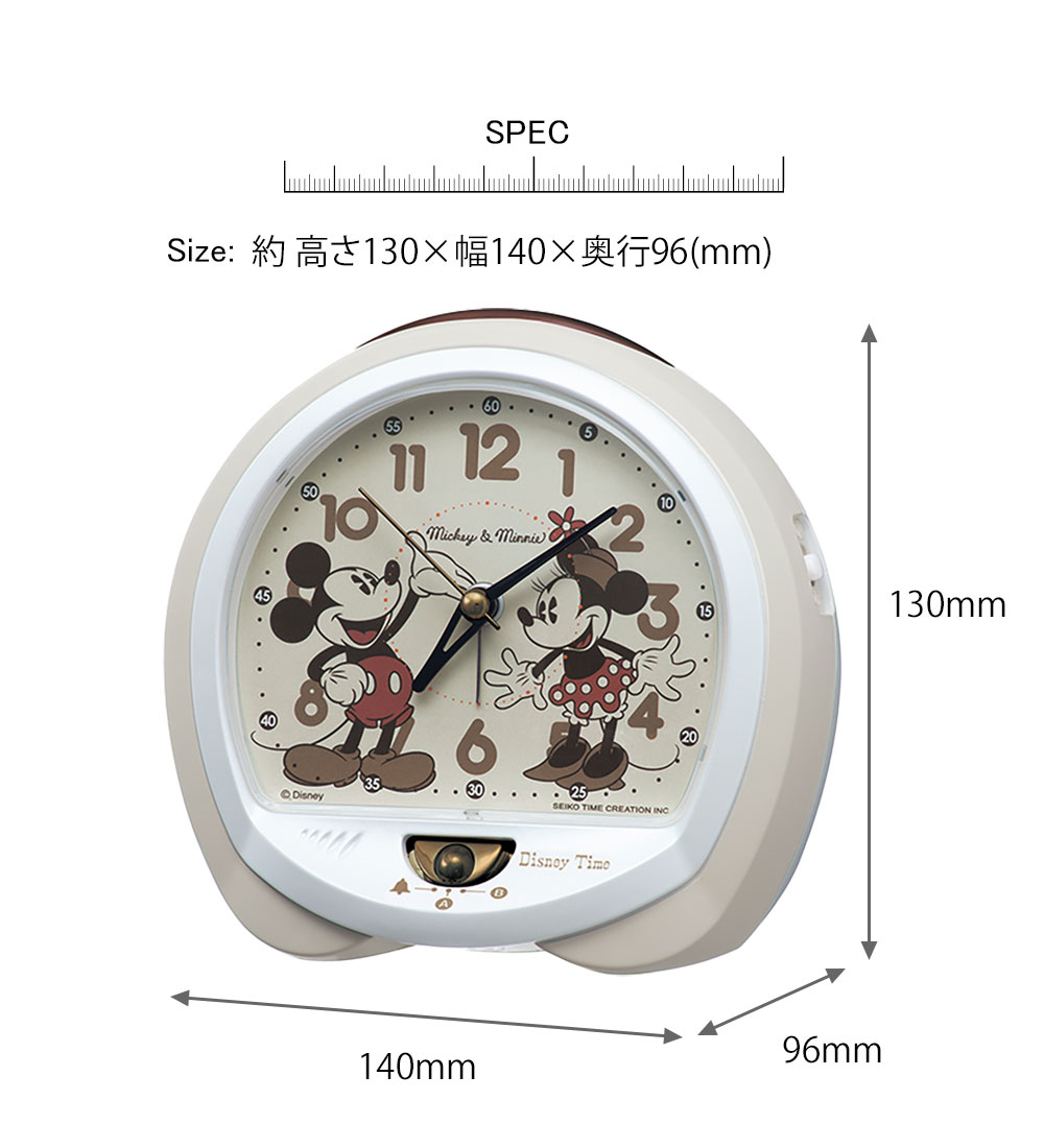 SEIKO セイコー 置時計 目覚まし時計 目置き時計 ディズニー ミッキー