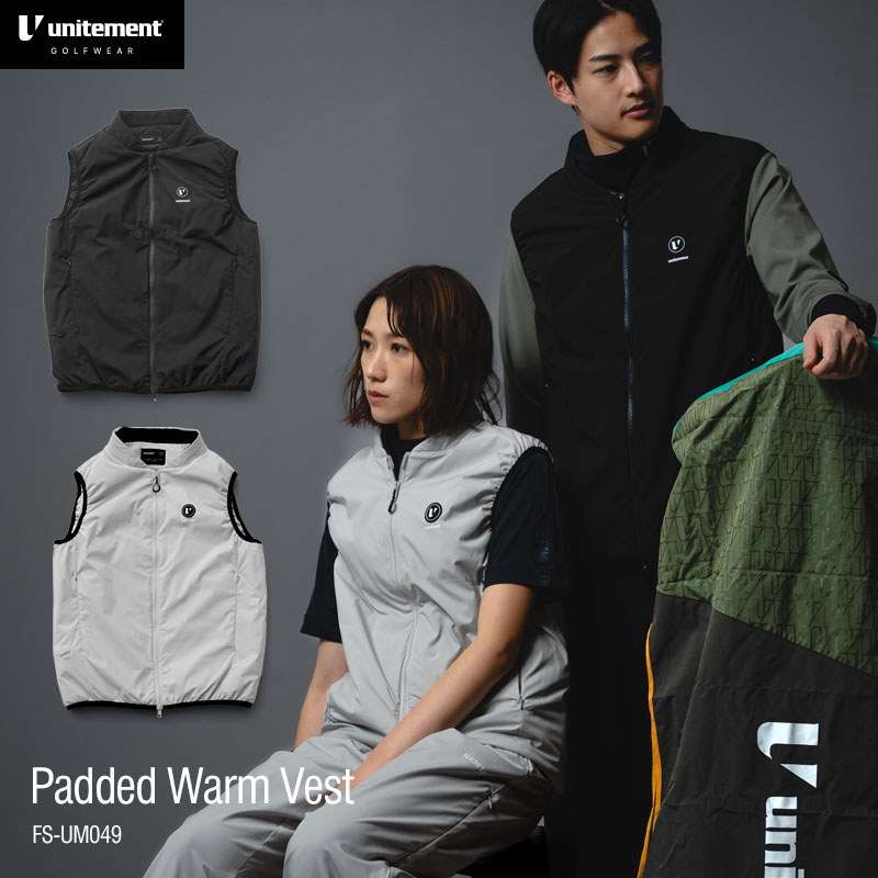 unitement ゴルフウェア メンズ ベスト ジャケット ダウン ゴルフ 秋