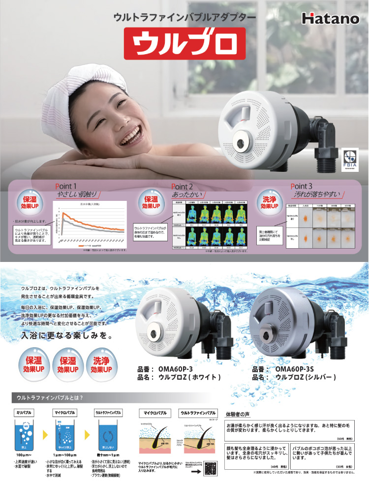 ハタノ製作所 ウルトラファインバブル発生循環アダプター ウルブロZ