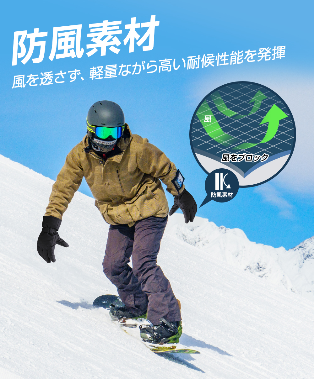 スキーグローブ スノー グローブ 5本指 手袋 レディース メンズ